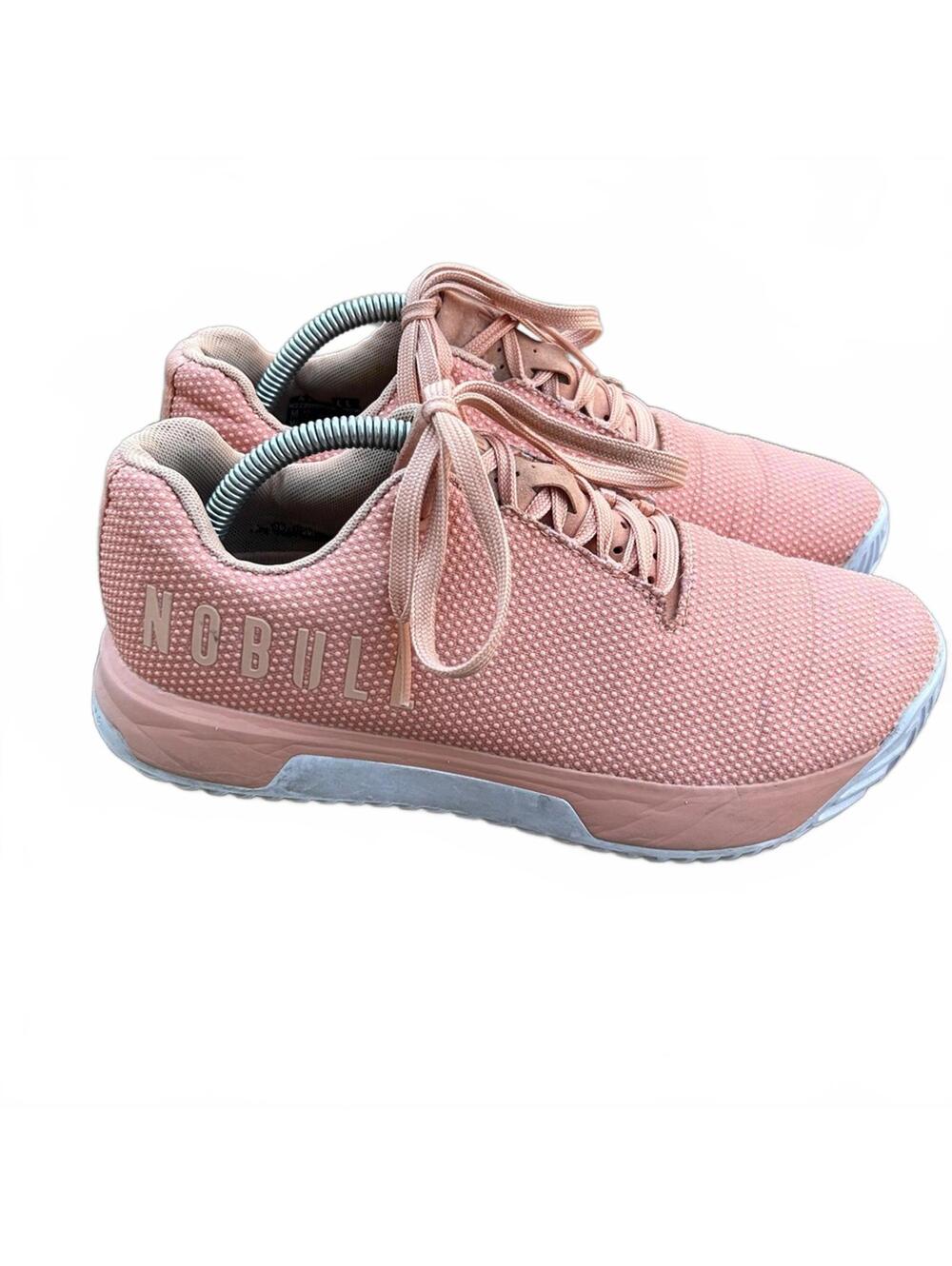 NOBULL Pink Women's Training Sneakers with Light Blue Soles - Picture 2 of 11
